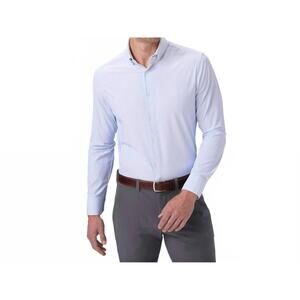 NEW MIZZEN + MAIN leeward dress shirt in bel air blue banker stripe